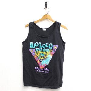 Vintage Rio Loco River Rapids Sea World San Antonio Tank Top Small